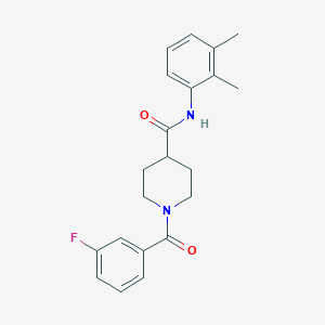 molecular formula C21H23FN2O2 B4688684 N-(2,3-dimethylphenyl)-1-(3-fluorobenzoyl)-4-piperidinecarboxamide 