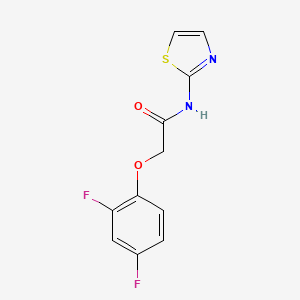 molecular formula C11H8F2N2O2S B4688687 2-(2,4-difluorophenoxy)-N-1,3-thiazol-2-ylacetamide 