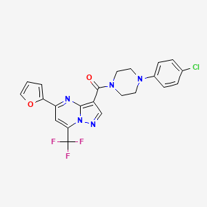 3-{[4-(4-chlorophenyl)-1-piperazinyl]carbonyl}-5-(2-furyl)-7-(trifluoromethyl)pyrazolo[1,5-a]pyrimidine