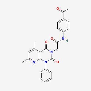 N-(4-acetylphenyl)-2-(5,7-dimethyl-2,4-dioxo-1-phenyl-1,4-dihydropyrido[2,3-d]pyrimidin-3(2H)-yl)acetamide