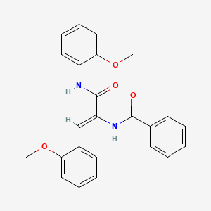 molecular formula C24H22N2O4 B4688729 N-(2-(2-methoxyphenyl)-1-{[(2-methoxyphenyl)amino]carbonyl}vinyl)benzamide 