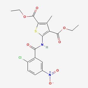 diethyl 5-[(2-chloro-5-nitrobenzoyl)amino]-3-methyl-2,4-thiophenedicarboxylate