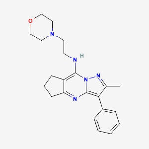 2-methyl-N-[2-(4-morpholinyl)ethyl]-3-phenyl-6,7-dihydro-5H-cyclopenta[d]pyrazolo[1,5-a]pyrimidin-8-amine