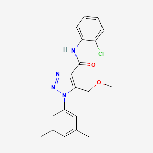 molecular formula C19H19ClN4O2 B4688740 N-(2-chlorophenyl)-1-(3,5-dimethylphenyl)-5-(methoxymethyl)-1H-1,2,3-triazole-4-carboxamide 