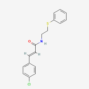 molecular formula C17H16ClNOS B4688750 3-(4-chlorophenyl)-N-[2-(phenylthio)ethyl]acrylamide 