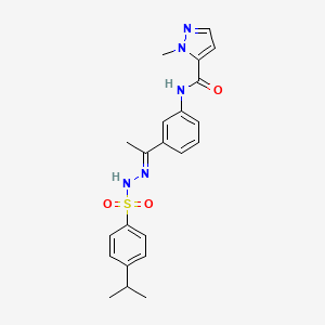 N-(3-{N-[(4-isopropylphenyl)sulfonyl]ethanehydrazonoyl}phenyl)-1-methyl-1H-pyrazole-5-carboxamide