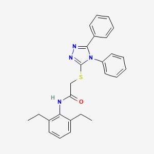 N-(2,6-diethylphenyl)-2-[(4,5-diphenyl-4H-1,2,4-triazol-3-yl)thio]acetamide