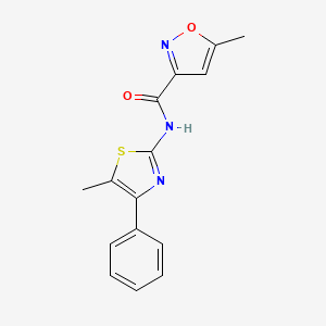 5-methyl-N-(5-methyl-4-phenyl-1,3-thiazol-2-yl)-3-isoxazolecarboxamide