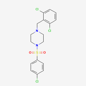 molecular formula C17H17Cl3N2O2S B4688804 1-[(4-chlorophenyl)sulfonyl]-4-(2,6-dichlorobenzyl)piperazine 