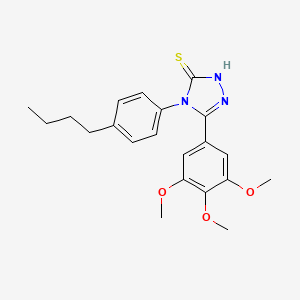 molecular formula C21H25N3O3S B4688832 4-(4-butylphenyl)-5-(3,4,5-trimethoxyphenyl)-4H-1,2,4-triazole-3-thiol 