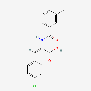 molecular formula C17H14ClNO3 B4688840 3-(4-chlorophenyl)-2-[(3-methylbenzoyl)amino]acrylic acid 