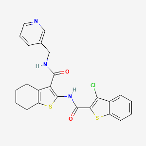 3-chloro-N-(3-{[(3-pyridinylmethyl)amino]carbonyl}-4,5,6,7-tetrahydro-1-benzothien-2-yl)-1-benzothiophene-2-carboxamide