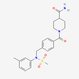 1-(4-{[(3-methylphenyl)(methylsulfonyl)amino]methyl}benzoyl)-4-piperidinecarboxamide