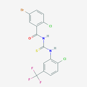 5-bromo-2-chloro-N-({[2-chloro-5-(trifluoromethyl)phenyl]amino}carbonothioyl)benzamide