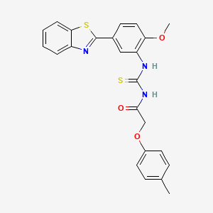 N-({[5-(1,3-benzothiazol-2-yl)-2-methoxyphenyl]amino}carbonothioyl)-2-(4-methylphenoxy)acetamide