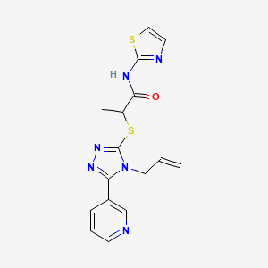 2-{[4-allyl-5-(3-pyridinyl)-4H-1,2,4-triazol-3-yl]thio}-N-1,3-thiazol-2-ylpropanamide