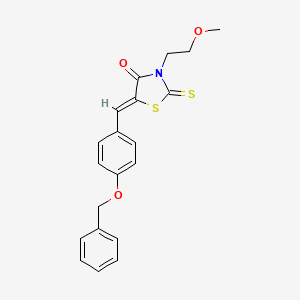 molecular formula C20H19NO3S2 B4688943 5-[4-(benzyloxy)benzylidene]-3-(2-methoxyethyl)-2-thioxo-1,3-thiazolidin-4-one 