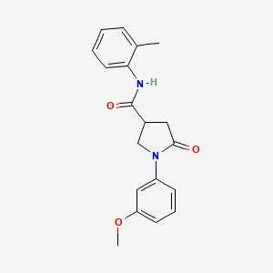 1-(3-methoxyphenyl)-N-(2-methylphenyl)-5-oxo-3-pyrrolidinecarboxamide