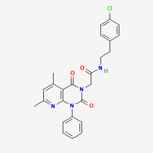 N-[2-(4-CHLOROPHENYL)ETHYL]-2-{5,7-DIMETHYL-2,4-DIOXO-1-PHENYL-1H,2H,3H,4H-PYRIDO[2,3-D]PYRIMIDIN-3-YL}ACETAMIDE