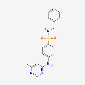 N-benzyl-4-[(6-methylpyrimidin-4-yl)amino]benzenesulfonamide