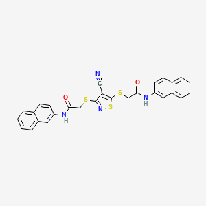 2,2'-[(4-cyano-3,5-isothiazolediyl)bis(thio)]bis(N-2-naphthylacetamide)