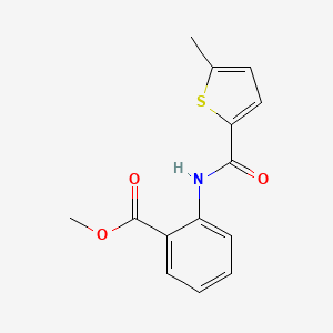 molecular formula C14H13NO3S B4689032 methyl 2-{[(5-methyl-2-thienyl)carbonyl]amino}benzoate 