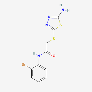 2-[(5-amino-1,3,4-thiadiazol-2-yl)thio]-N-(2-bromophenyl)acetamide