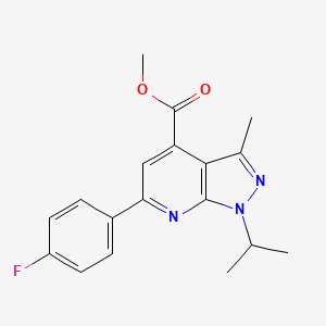 molecular formula C18H18FN3O2 B4689060 methyl 6-(4-fluorophenyl)-1-isopropyl-3-methyl-1H-pyrazolo[3,4-b]pyridine-4-carboxylate 