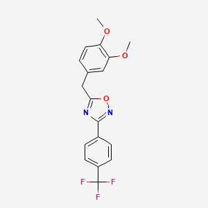 5-(3,4-dimethoxybenzyl)-3-[4-(trifluoromethyl)phenyl]-1,2,4-oxadiazole