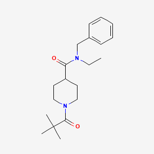 molecular formula C20H30N2O2 B4689118 N-benzyl-1-(2,2-dimethylpropanoyl)-N-ethyl-4-piperidinecarboxamide 