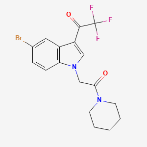 1-{5-bromo-1-[2-oxo-2-(1-piperidinyl)ethyl]-1H-indol-3-yl}-2,2,2-trifluoroethanone