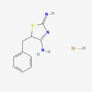 molecular formula C10H12BrN3S B4689138 5-benzyl-1,3-thiazolidine-2,4-diimine hydrobromide 