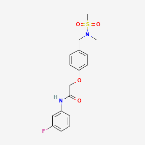 N-(3-fluorophenyl)-2-(4-{[methyl(methylsulfonyl)amino]methyl}phenoxy)acetamide