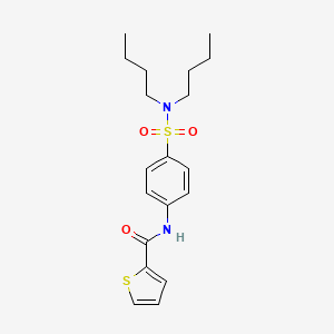 molecular formula C19H26N2O3S2 B4689166 N-{4-[(dibutylamino)sulfonyl]phenyl}-2-thiophenecarboxamide 