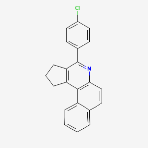 molecular formula C22H16ClN B4689181 4-(4-chlorophenyl)-2,3-dihydro-1H-benzo[f]cyclopenta[c]quinoline 