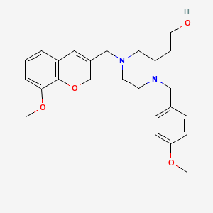 molecular formula C26H34N2O4 B4689190 2-{1-(4-ethoxybenzyl)-4-[(8-methoxy-2H-chromen-3-yl)methyl]-2-piperazinyl}ethanol 