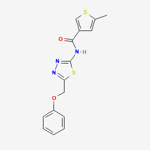 5-methyl-N-[5-(phenoxymethyl)-1,3,4-thiadiazol-2-yl]-3-thiophenecarboxamide