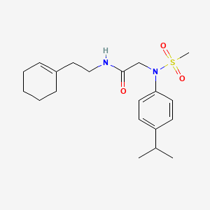 molecular formula C20H30N2O3S B4689223 N~1~-[2-(1-cyclohexen-1-yl)ethyl]-N~2~-(4-isopropylphenyl)-N~2~-(methylsulfonyl)glycinamide 