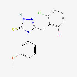 molecular formula C16H13ClFN3OS B4689251 5-(2-chloro-6-fluorobenzyl)-4-(3-methoxyphenyl)-4H-1,2,4-triazole-3-thiol 