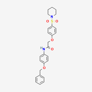 N-[4-(benzyloxy)phenyl]-2-[4-(1-piperidinylsulfonyl)phenoxy]acetamide