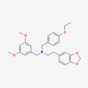 2-(1,3-benzodioxol-5-yl)-N-(3,5-dimethoxybenzyl)-N-(4-ethoxybenzyl)ethanamine