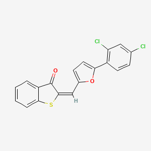 2-{[5-(2,4-dichlorophenyl)-2-furyl]methylene}-1-benzothiophen-3(2H)-one