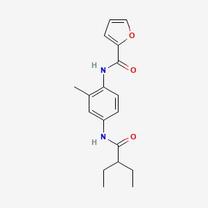 N-{4-[(2-ethylbutanoyl)amino]-2-methylphenyl}-2-furamide