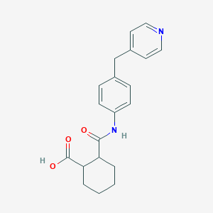 molecular formula C20H22N2O3 B4689287 2-({[4-(4-pyridinylmethyl)phenyl]amino}carbonyl)cyclohexanecarboxylic acid 