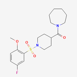 1-({1-[(5-fluoro-2-methoxyphenyl)sulfonyl]-4-piperidinyl}carbonyl)azepane