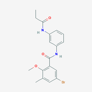 5-bromo-2-methoxy-3-methyl-N-[3-(propionylamino)phenyl]benzamide