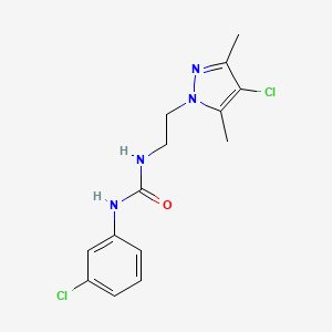 N-[2-(4-chloro-3,5-dimethyl-1H-pyrazol-1-yl)ethyl]-N'-(3-chlorophenyl)urea