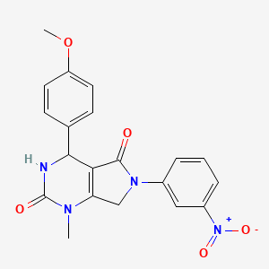 4-(4-methoxyphenyl)-1-methyl-6-(3-nitrophenyl)-3,4,6,7-tetrahydro-1H-pyrrolo[3,4-d]pyrimidine-2,5-dione