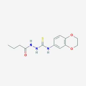 2-butyryl-N-(2,3-dihydro-1,4-benzodioxin-6-yl)hydrazinecarbothioamide