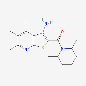 2-[(2,6-dimethylpiperidin-1-yl)carbonyl]-4,5,6-trimethylthieno[2,3-b]pyridin-3-amine